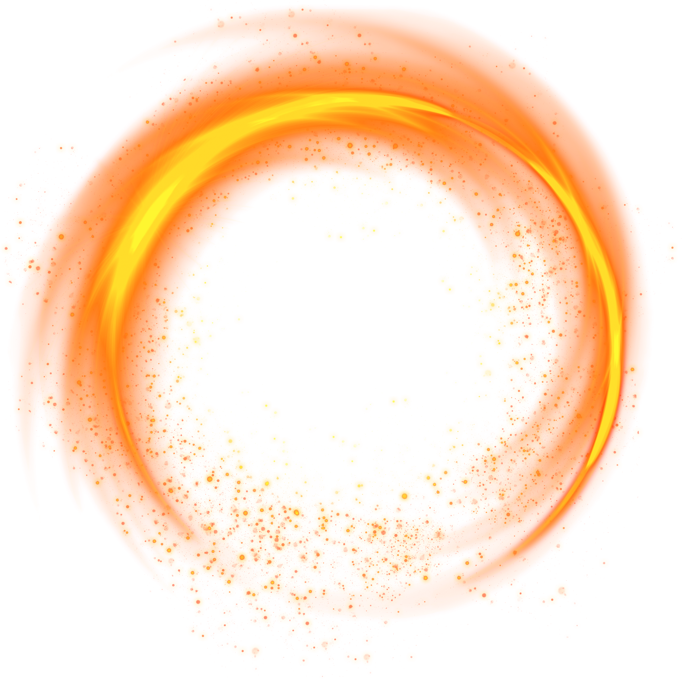 Glowing Light Circle on Fire 